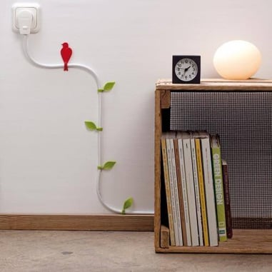 Decora tus cables con hojas y pájaros