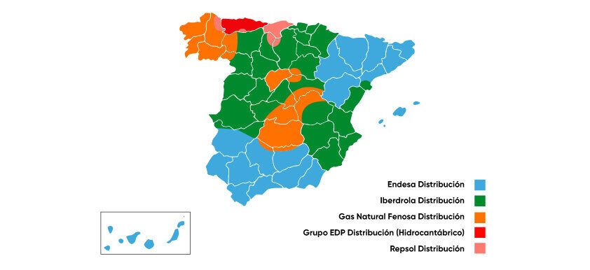 mapa distribuidora española